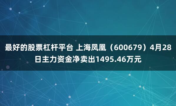 最好的股票杠杆平台 上海凤凰(600679)4月28日主力资金净卖出1495.46万元