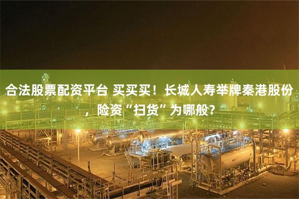 合法股票配资平台 买买买！长城人寿举牌秦港股份，险资“扫货”为哪般？
