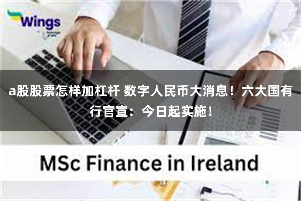 a股股票怎样加杠杆 数字人民币大消息！六大国有行官宣：今日起实施！